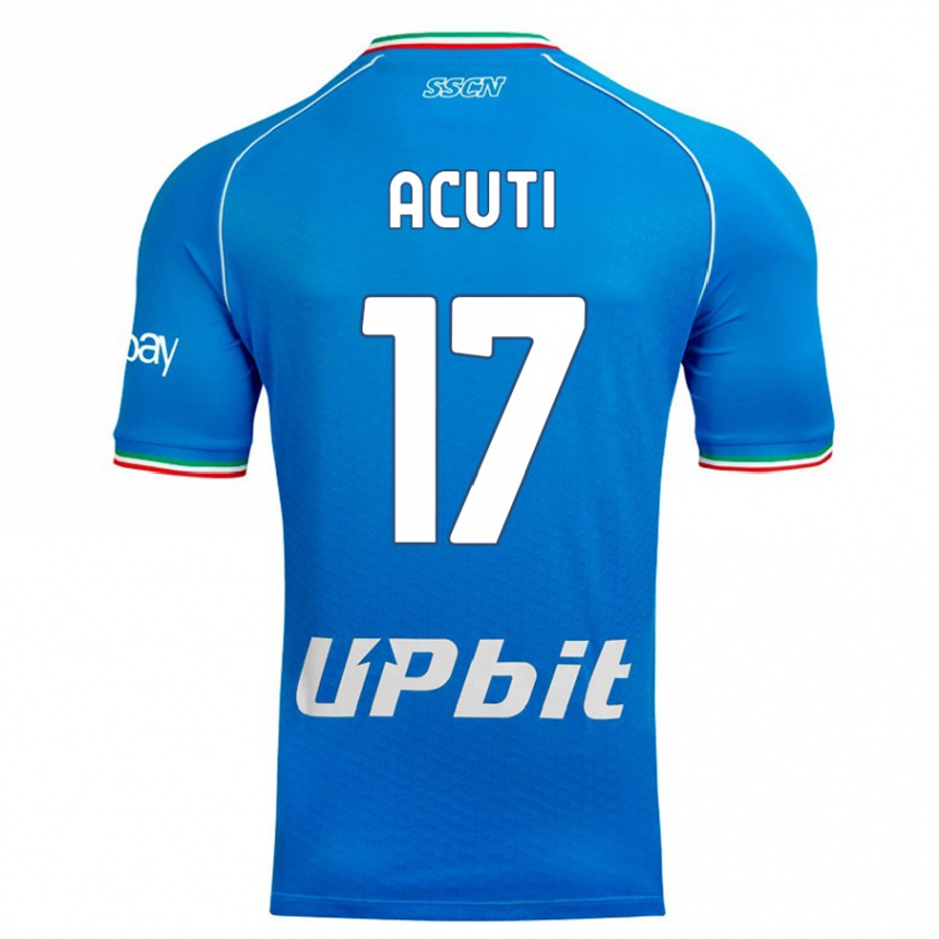 Niño Fútbol Camiseta Arianna Acuti #17 Cielo Azul 1ª Equipación 2023/24 Perú