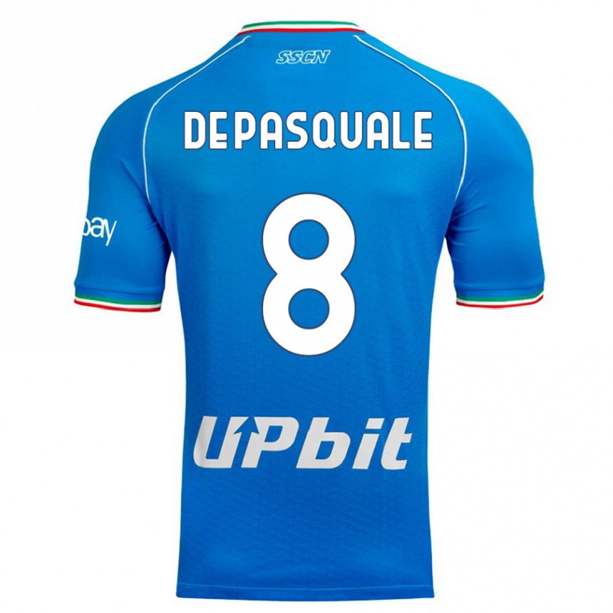 Niño Fútbol Camiseta Dylan De Pasquale #8 Cielo Azul 1ª Equipación 2023/24 Perú