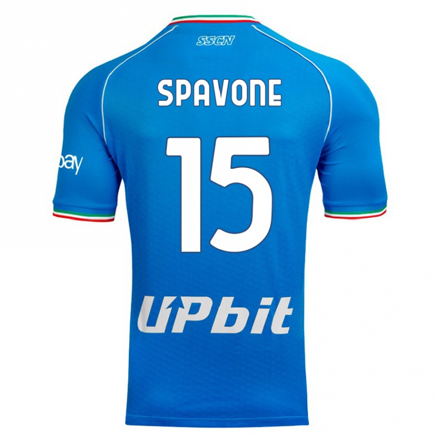 Niño Fútbol Camiseta Alessandro Spavone #15 Cielo Azul 1ª Equipación 2023/24 Perú