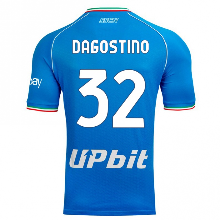 Niño Fútbol Camiseta Giuseppe Dagostino #32 Cielo Azul 1ª Equipación 2023/24 Perú