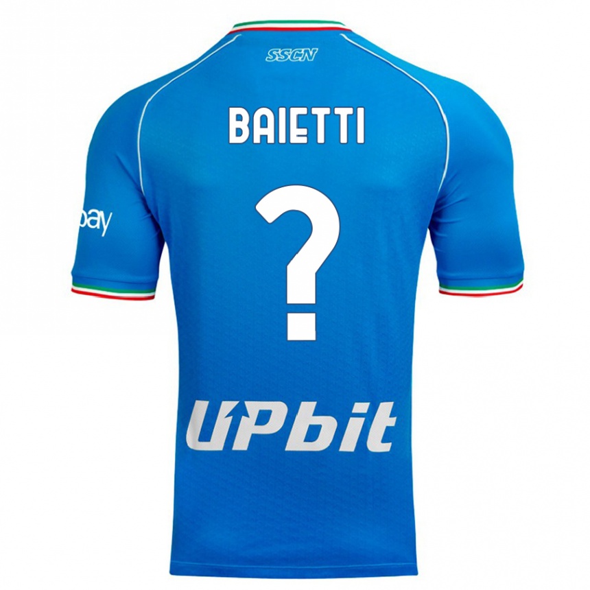 Niño Fútbol Camiseta Francesco Baietti #0 Cielo Azul 1ª Equipación 2023/24 Perú