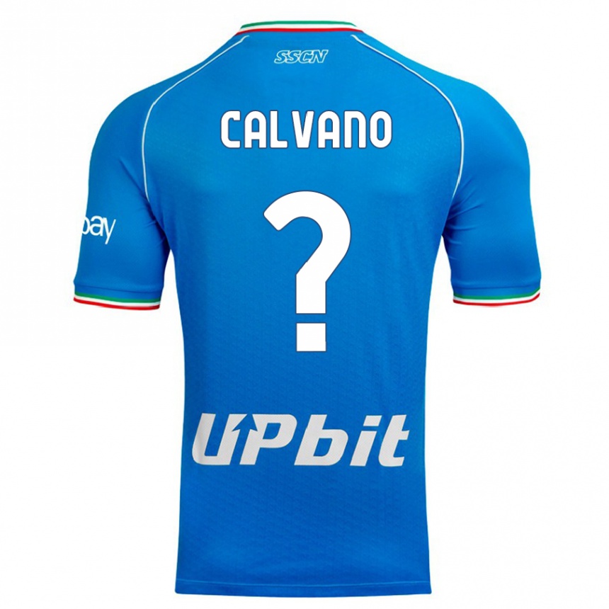 Niño Fútbol Camiseta Giovanni Calvano #0 Cielo Azul 1ª Equipación 2023/24 Perú