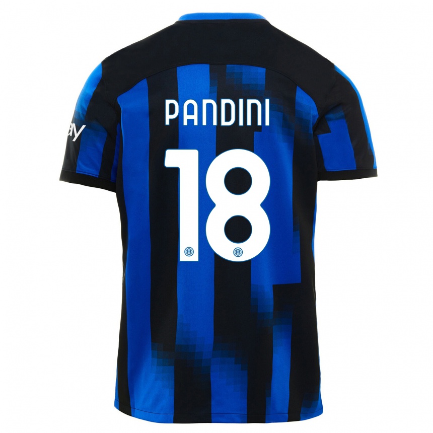 Niño Fútbol Camiseta Marta Pandini #18 Azul Negro 1ª Equipación 2023/24 Perú