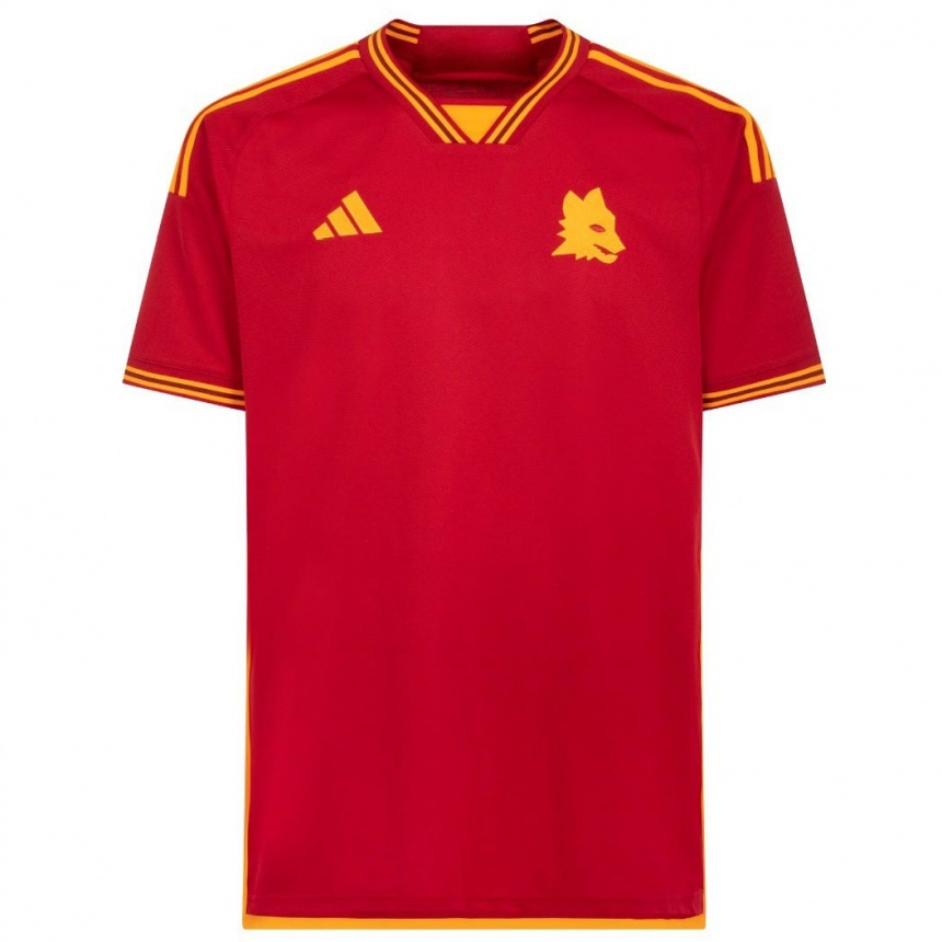 Niño Fútbol Camiseta Lorenzo Pellegrini #7 Rojo 1ª Equipación 2023/24 Perú