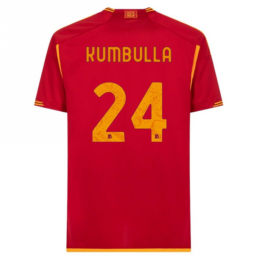 Niño Fútbol Camiseta Marash Kumbulla #24 Rojo 1ª Equipación 2023/24 Perú