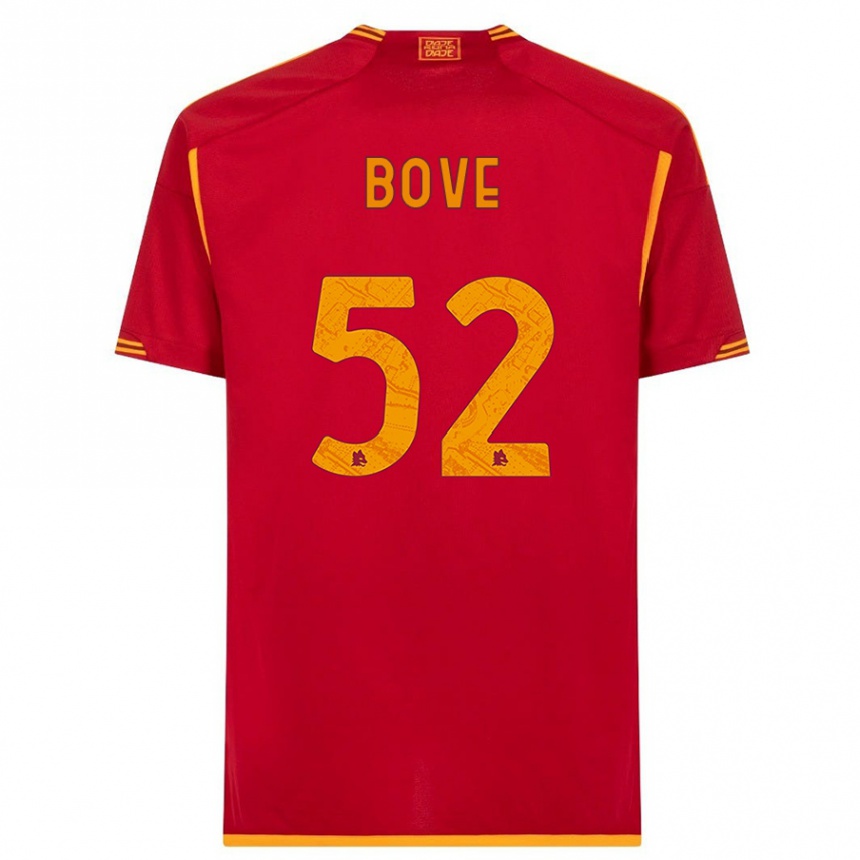 Niño Fútbol Camiseta Edoardo Bove #52 Rojo 1ª Equipación 2023/24 Perú