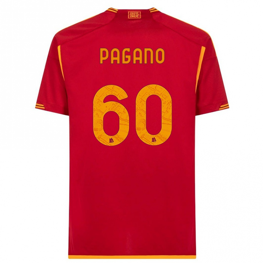 Niño Fútbol Camiseta Riccardo Pagano #60 Rojo 1ª Equipación 2023/24 Perú