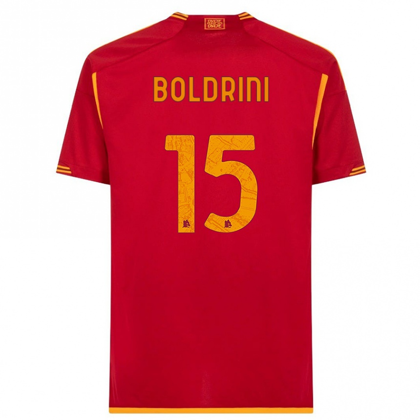 Niño Fútbol Camiseta Mattia Boldrini #15 Rojo 1ª Equipación 2023/24 Perú