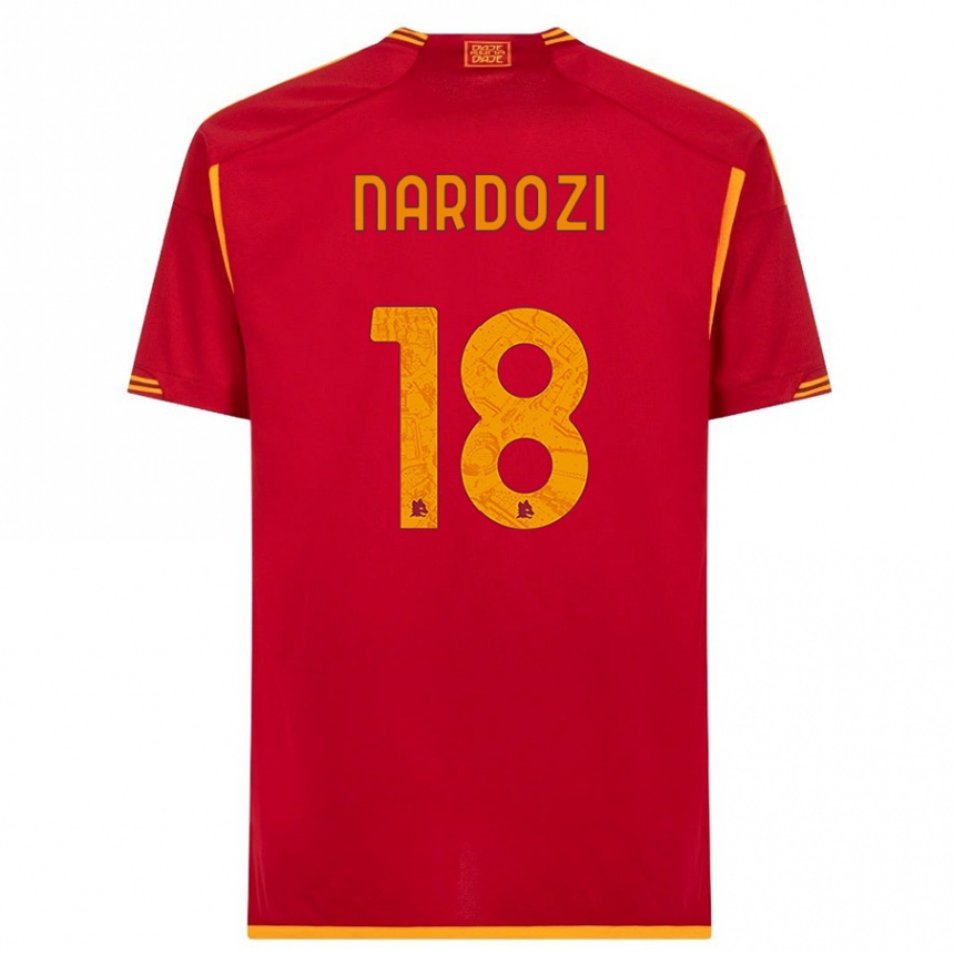 Niño Fútbol Camiseta Manuel Nardozi #18 Rojo 1ª Equipación 2023/24 Perú