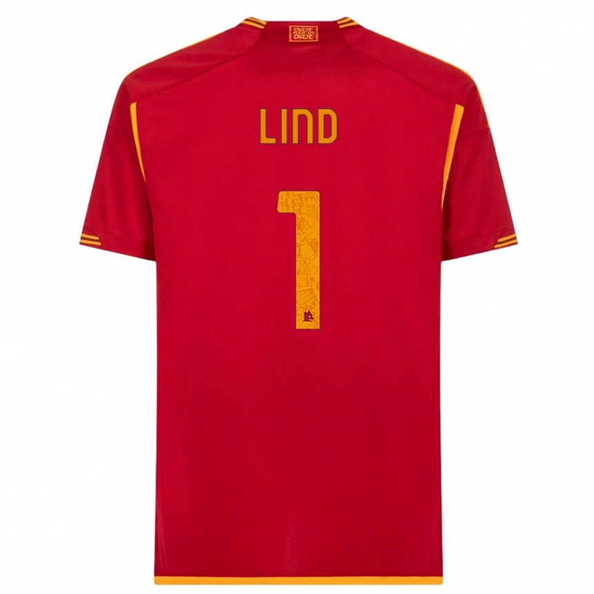 Niño Fútbol Camiseta Emma Lind #1 Rojo 1ª Equipación 2023/24 Perú