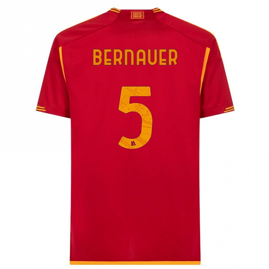 Niño Fútbol Camiseta Vanessa Bernauer #5 Rojo 1ª Equipación 2023/24 Perú