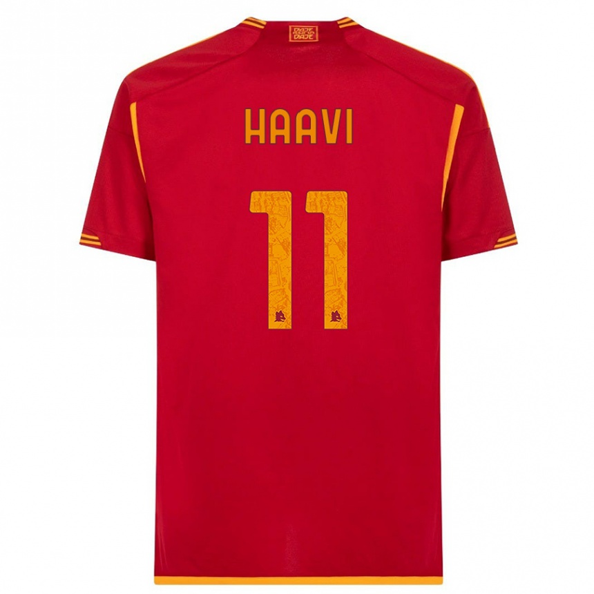 Niño Fútbol Camiseta Emilie Haavi #11 Rojo 1ª Equipación 2023/24 Perú