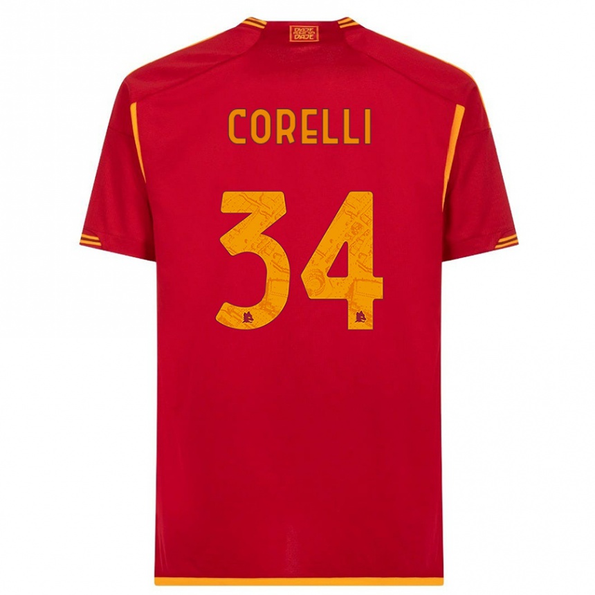 Niño Fútbol Camiseta Alice Corelli #34 Rojo 1ª Equipación 2023/24 Perú