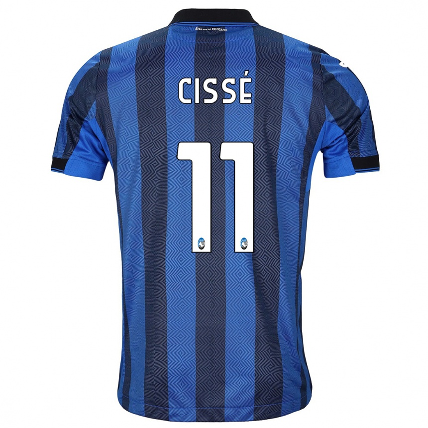 Niño Fútbol Camiseta Moustapha Cissé #11 Azul Negro 1ª Equipación 2023/24 Perú