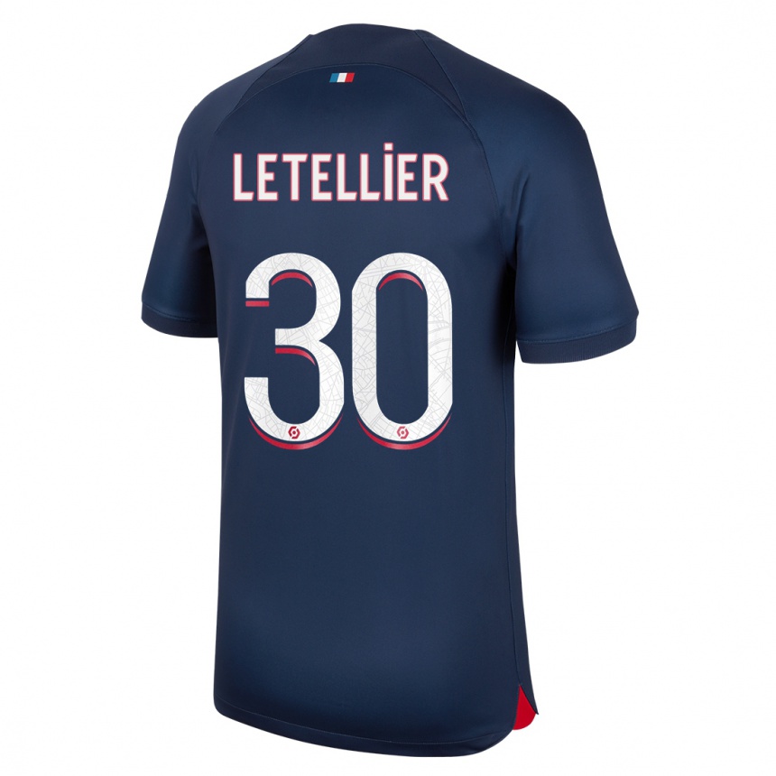 Niño Fútbol Camiseta Alexandre Letellier #30 Azul Rojo 1ª Equipación 2023/24 Perú