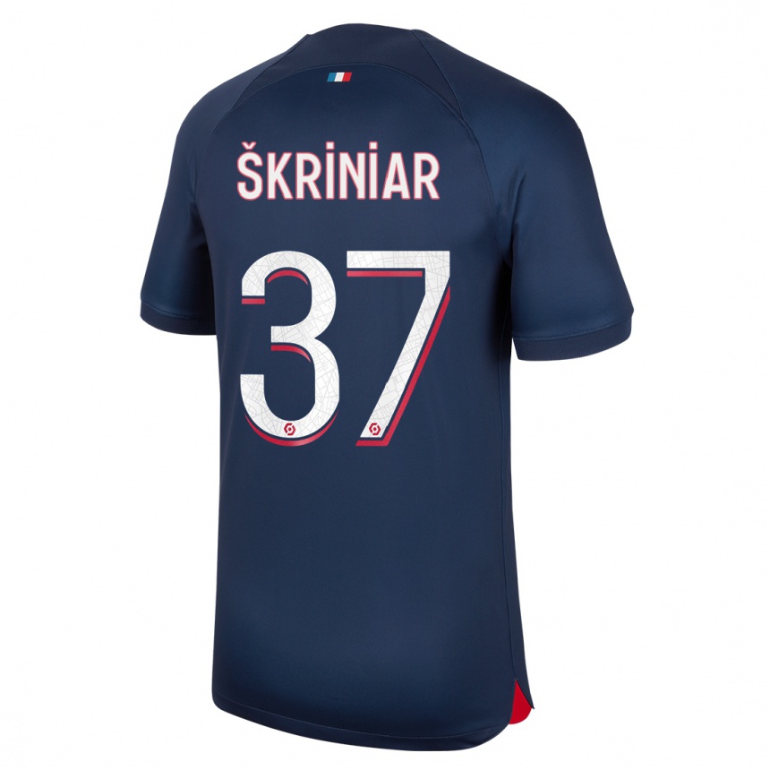 Niño Fútbol Camiseta Milan Skriniar #37 Azul Rojo 1ª Equipación 2023/24 Perú