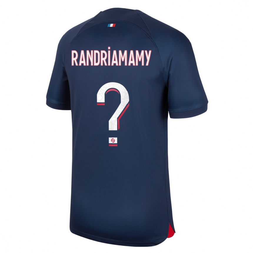 Niño Fútbol Camiseta Mathyas Randriamamy #0 Azul Rojo 1ª Equipación 2023/24 Perú