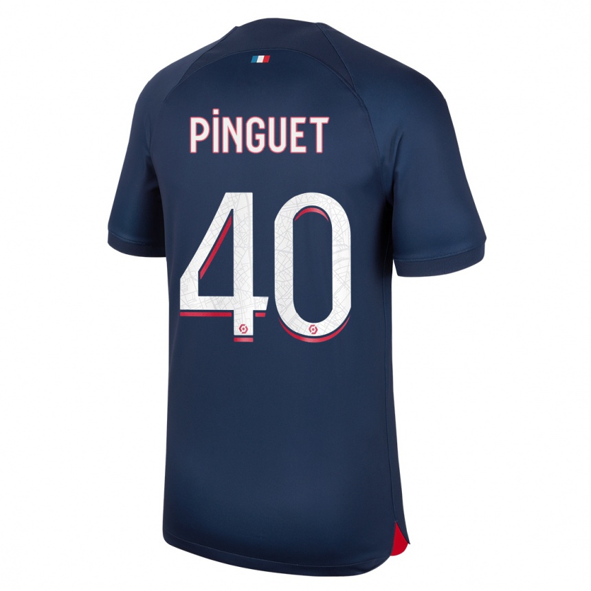 Niño Fútbol Camiseta Alice Pinguet #40 Azul Rojo 1ª Equipación 2023/24 Perú