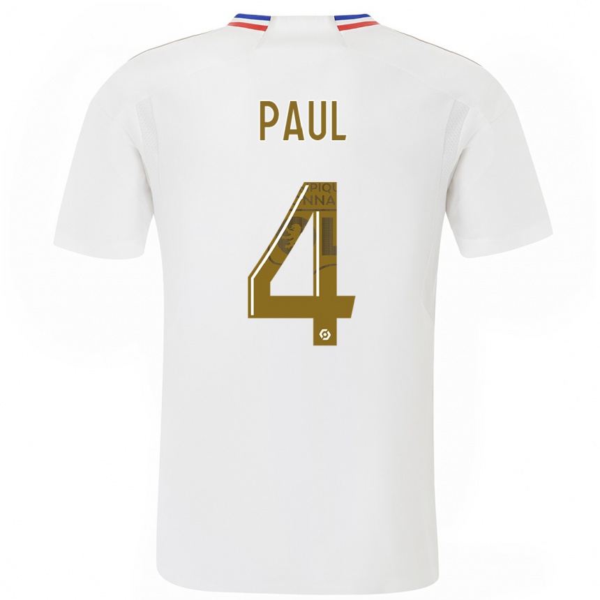 Niño Fútbol Camiseta Paul Akouokou #0 Blanco 1ª Equipación 2023/24 Perú