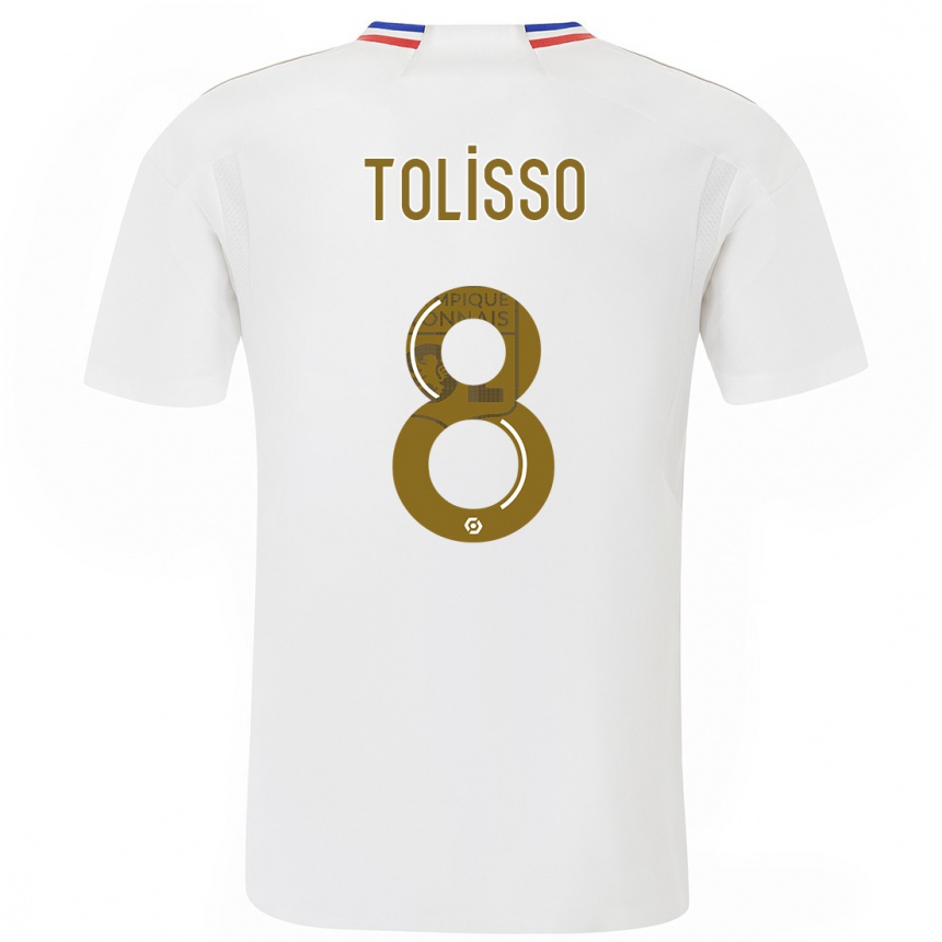 Niño Fútbol Camiseta Corentin Tolisso #8 Blanco 1ª Equipación 2023/24 Perú