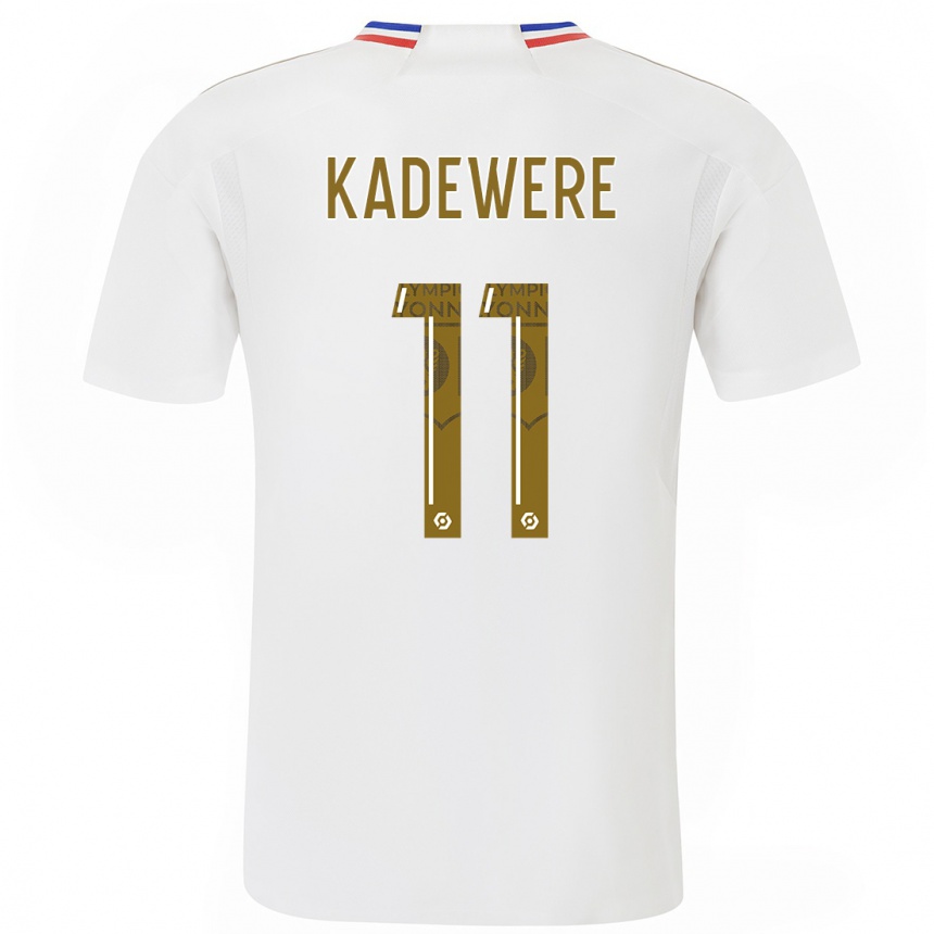 Niño Fútbol Camiseta Tino Kadewere #11 Blanco 1ª Equipación 2023/24 Perú