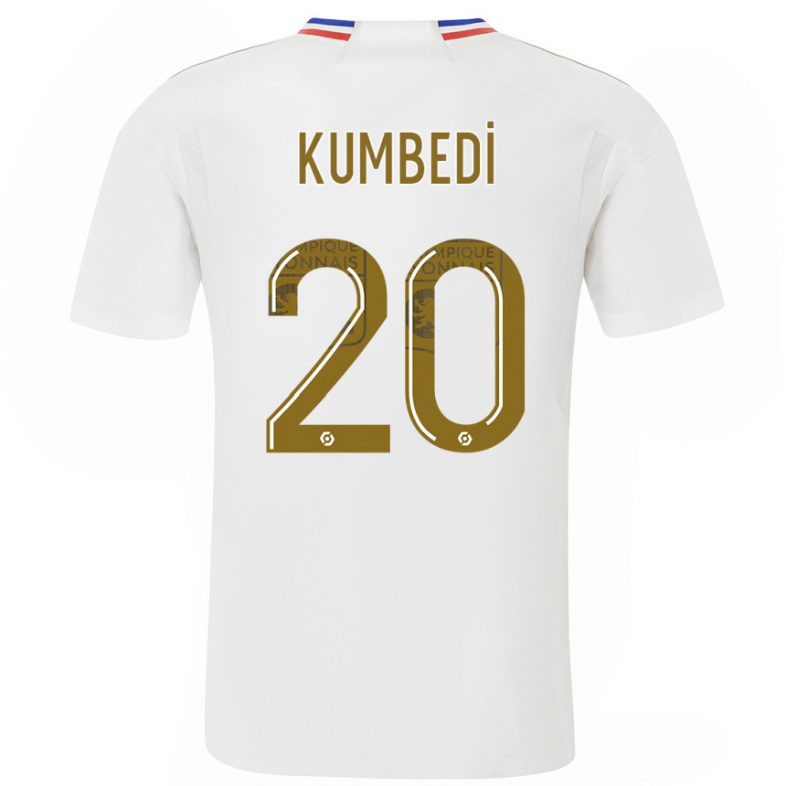 Niño Fútbol Camiseta Saël Kumbedi #20 Blanco 1ª Equipación 2023/24 Perú