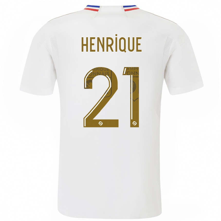 Niño Fútbol Camiseta Henrique #21 Blanco 1ª Equipación 2023/24 Perú