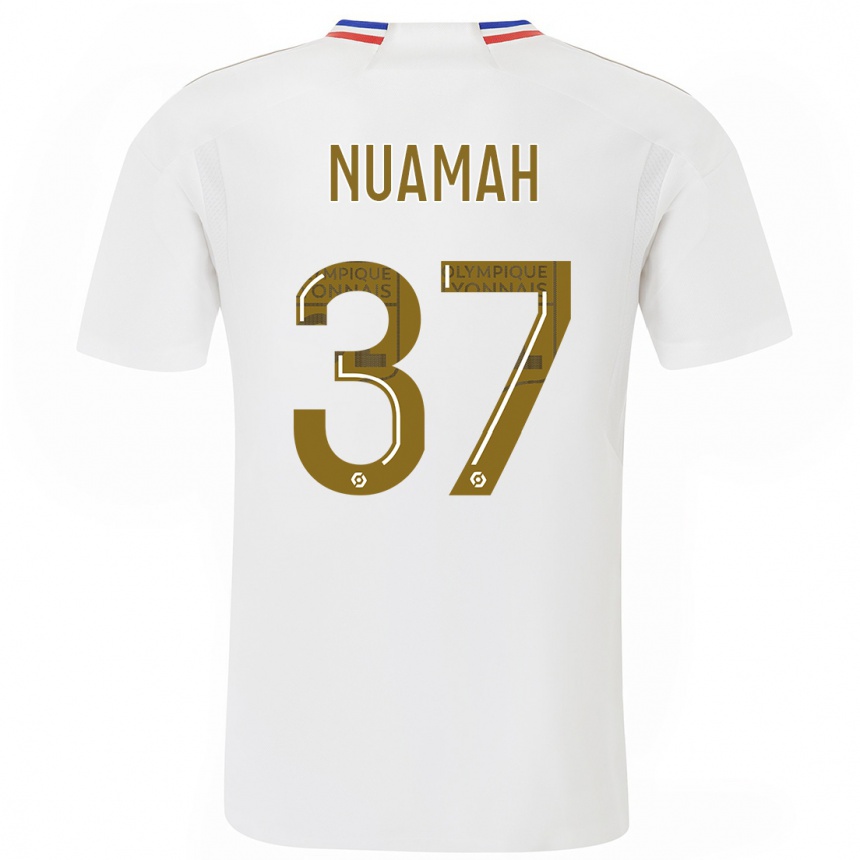 Niño Fútbol Camiseta Ernest Nuamah #37 Blanco 1ª Equipación 2023/24 Perú