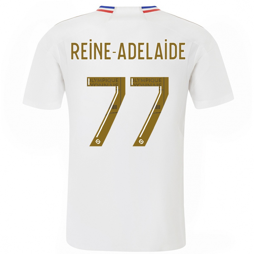 Niño Fútbol Camiseta Jeff Reine-Adelaide #77 Blanco 1ª Equipación 2023/24 Perú