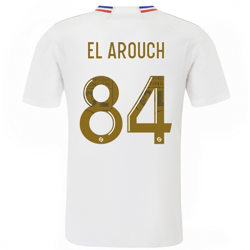 Niño Fútbol Camiseta Mohamed El Arouch #84 Blanco 1ª Equipación 2023/24 Perú