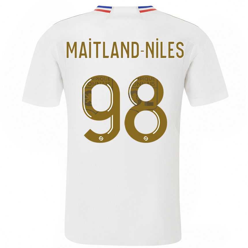 Niño Fútbol Camiseta Ainsley Maitland-Niles #98 Blanco 1ª Equipación 2023/24 Perú