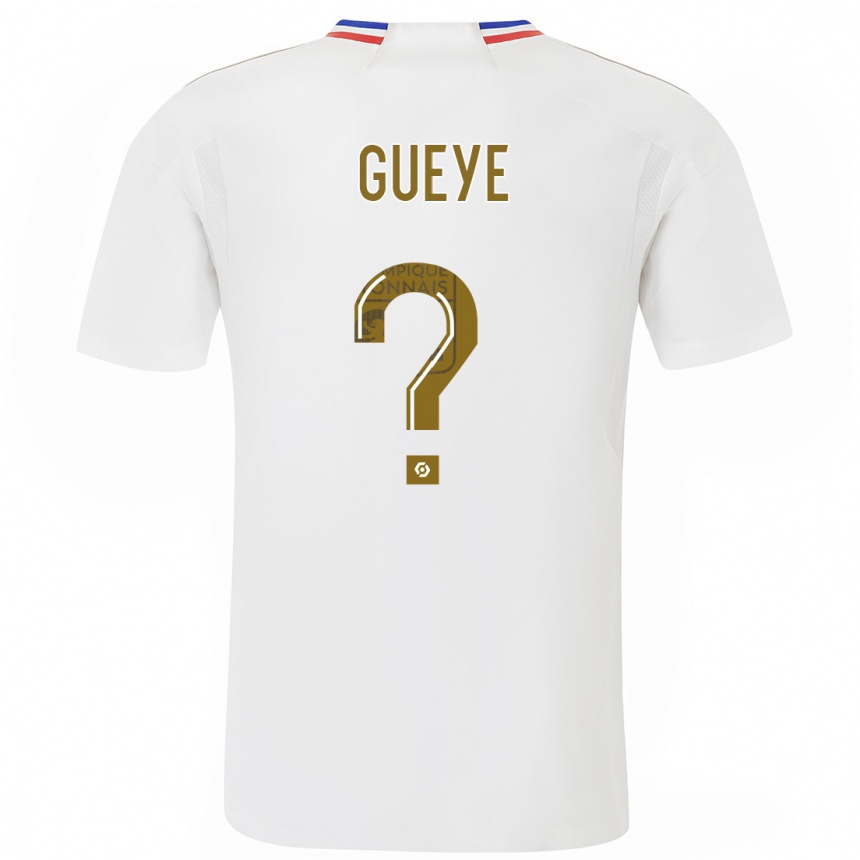 Niño Fútbol Camiseta Thiema Gueye #0 Blanco 1ª Equipación 2023/24 Perú