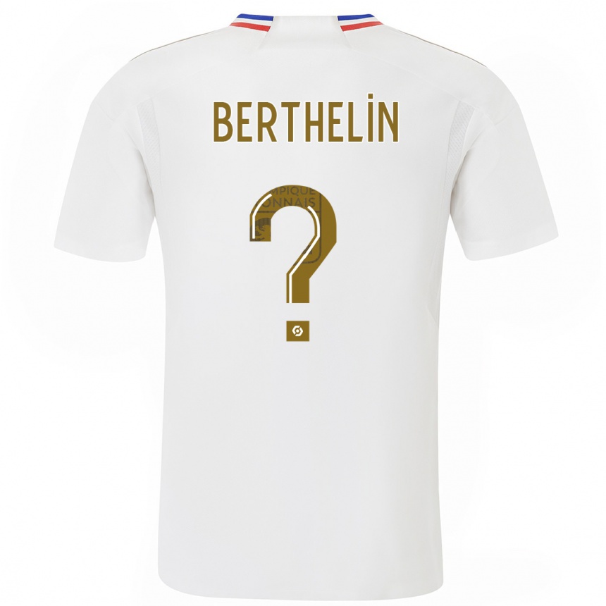 Niño Fútbol Camiseta Romain Berthelin #0 Blanco 1ª Equipación 2023/24 Perú