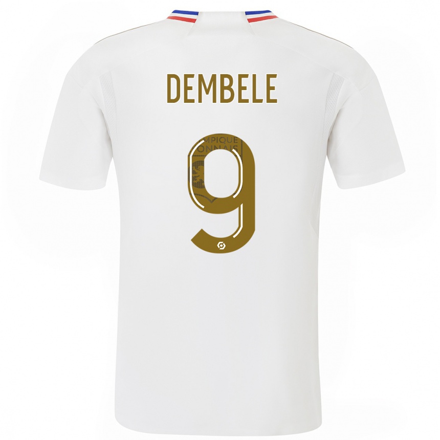 Niño Fútbol Camiseta Moussa Dembele #9 Blanco 1ª Equipación 2023/24 Perú