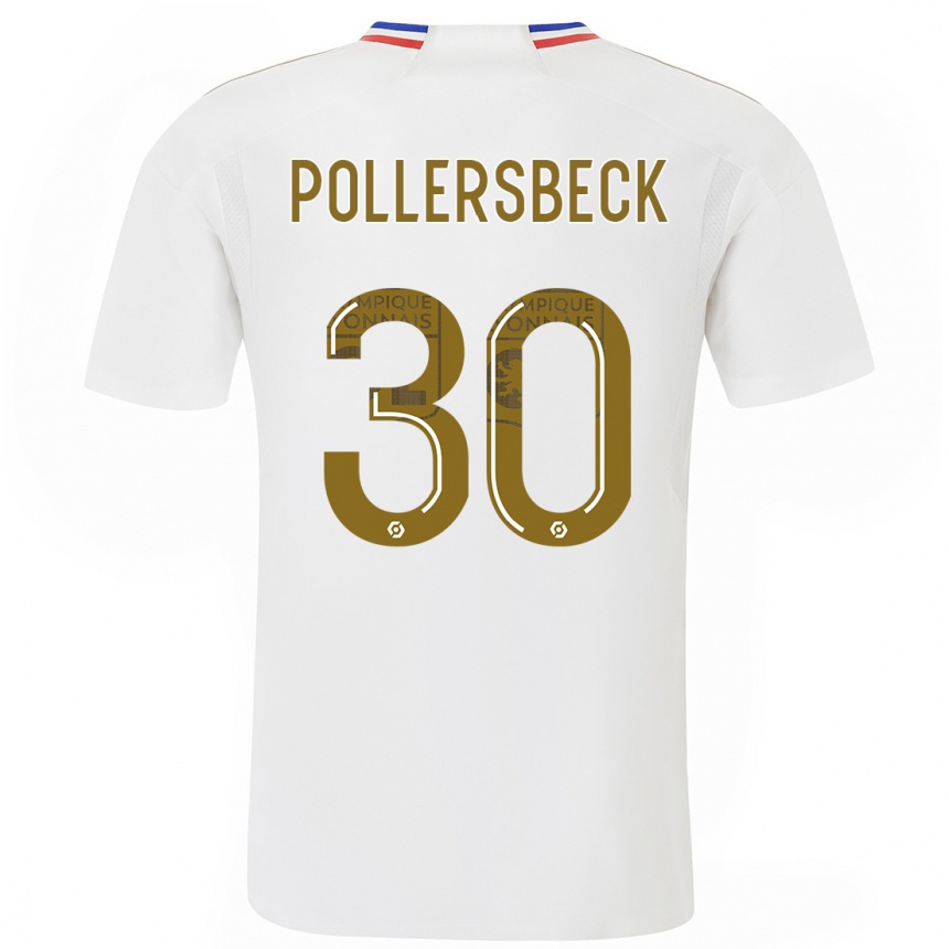 Niño Fútbol Camiseta Julian Pollersbeck #30 Blanco 1ª Equipación 2023/24 Perú