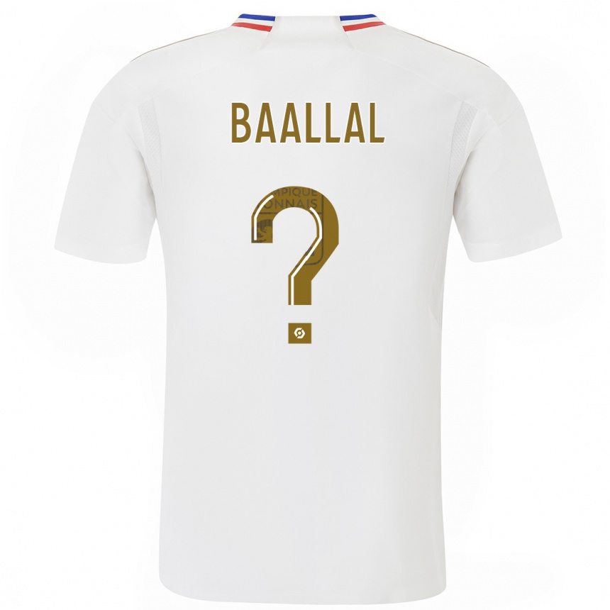 Niño Fútbol Camiseta Abdellah Baallal #0 Blanco 1ª Equipación 2023/24 Perú