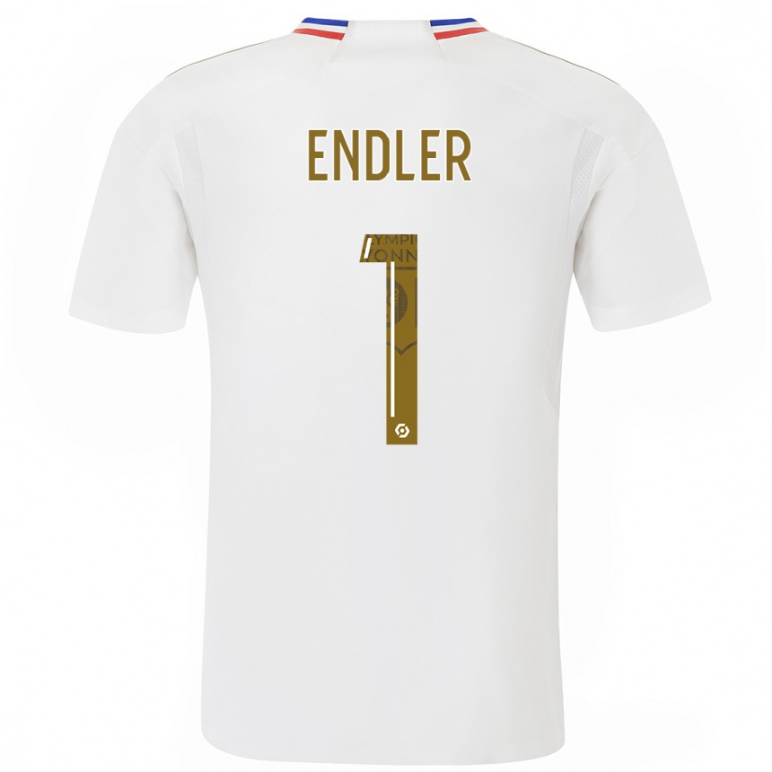 Niño Fútbol Camiseta Christiane Endler #1 Blanco 1ª Equipación 2023/24 Perú