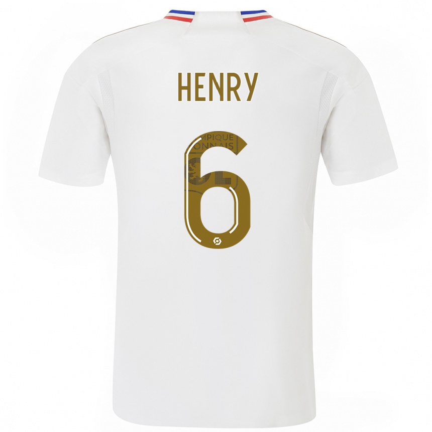 Niño Fútbol Camiseta Amandine Henry #6 Blanco 1ª Equipación 2023/24 Perú