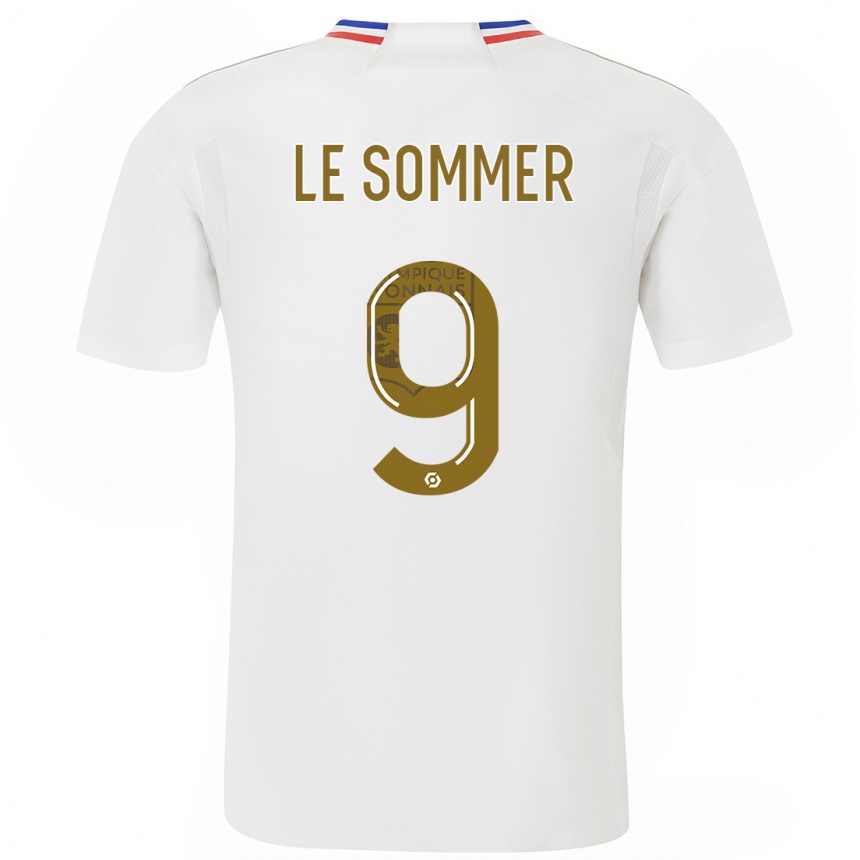 Niño Fútbol Camiseta Eugenie Le Sommer #9 Blanco 1ª Equipación 2023/24 Perú