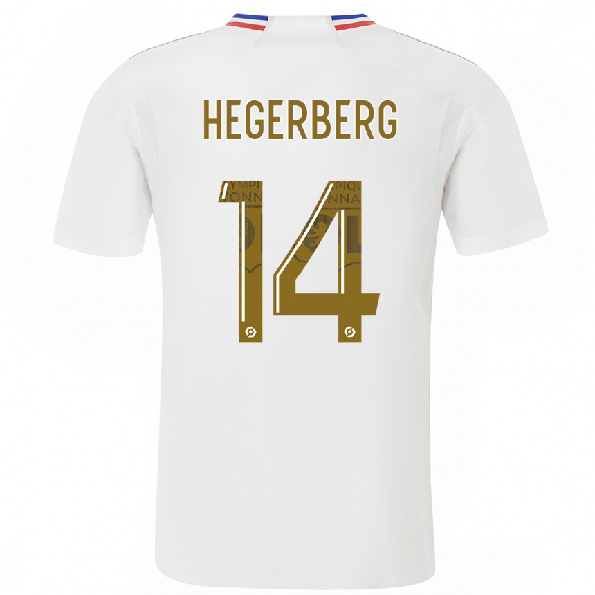 Niño Fútbol Camiseta Ada Hegerberg #14 Blanco 1ª Equipación 2023/24 Perú