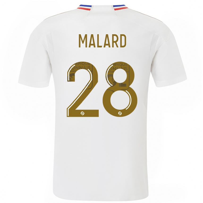 Niño Fútbol Camiseta Melvine Malard #28 Blanco 1ª Equipación 2023/24 Perú