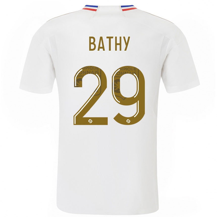 Niño Fútbol Camiseta Griedge Mbock Bathy #29 Blanco 1ª Equipación 2023/24 Perú