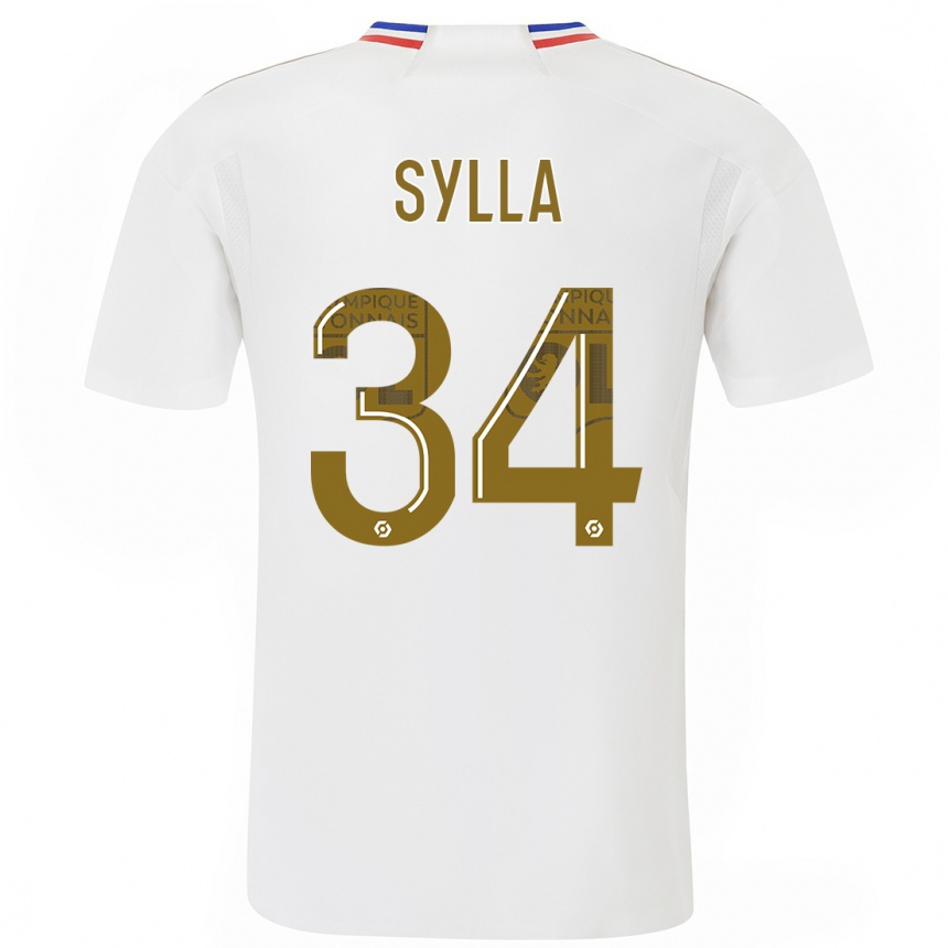 Niño Fútbol Camiseta Kysha Sylla #34 Blanco 1ª Equipación 2023/24 Perú