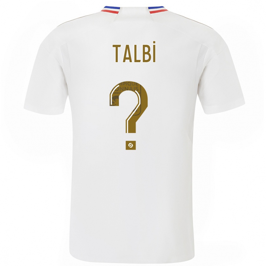 Niño Fútbol Camiseta Ryad Talbi #0 Blanco 1ª Equipación 2023/24 Perú