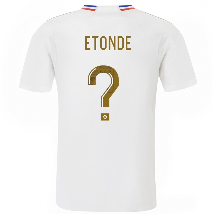 Niño Fútbol Camiseta Emeric Etonde #0 Blanco 1ª Equipación 2023/24 Perú