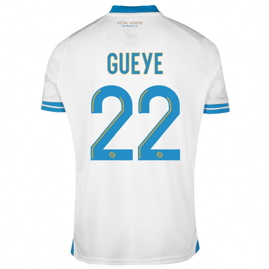 Niño Fútbol Camiseta Pape Gueye #22 Blanco 1ª Equipación 2023/24 Perú