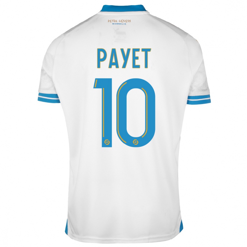 Niño Fútbol Camiseta Dimitri Payet #10 Blanco 1ª Equipación 2023/24 Perú