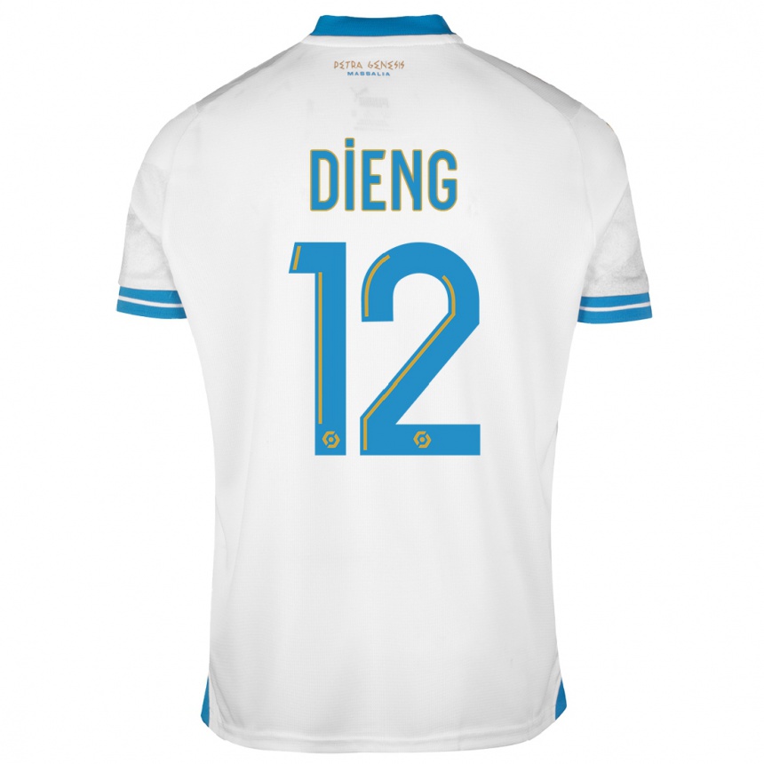 Niño Fútbol Camiseta Bamba Dieng #12 Blanco 1ª Equipación 2023/24 Perú