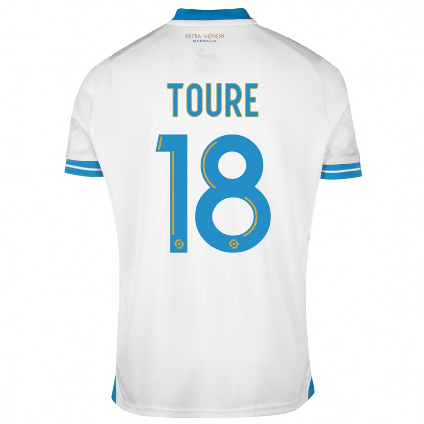 Niño Fútbol Camiseta Isaak Toure #18 Blanco 1ª Equipación 2023/24 Perú