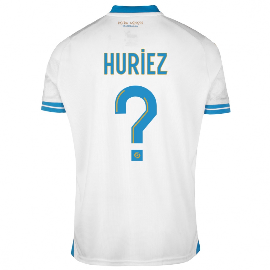 Niño Fútbol Camiseta Evan Huriez #0 Blanco 1ª Equipación 2023/24 Perú